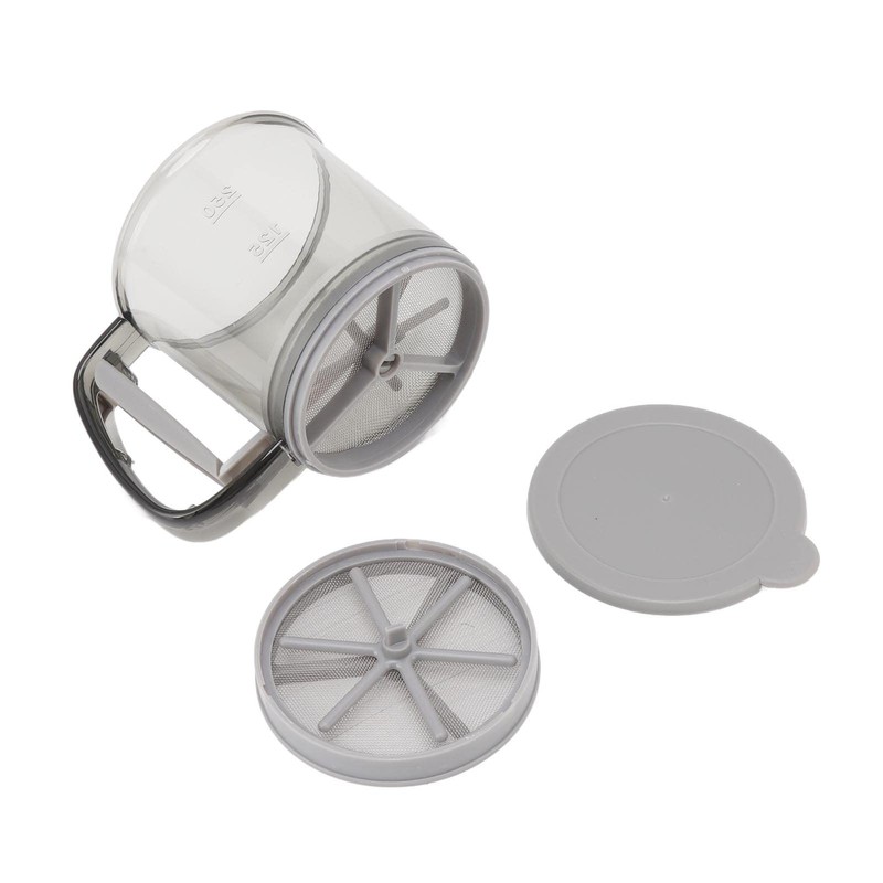 Locadence Flour Sifter, Hand Press Double Layer Handheld Flour Strainer