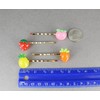 Apple Strawberry Carrot Pineapple gold bobby bobbi pins 3Dclip barrette