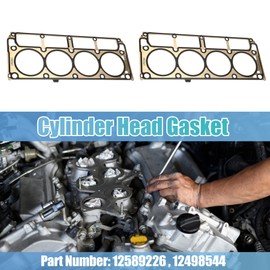 X AUTOHAUX 2pcs Cylinder Head Gasket Engine Gasket 12589226 12573949 for for Chevy Silverado 1500 4.8L 5.3L for GMC Yukon XL 1500 Stainless Steel