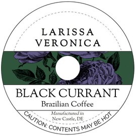 Black Currant Brazilian Coffee (Single Serve K-Cup Pods) (Gourmet, Naturally Flavored, Whole Coffee Beans) (12 pods, ZIN: 571378)