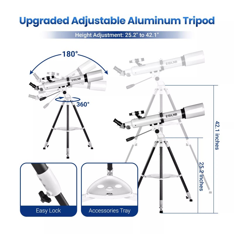 ESSLNB 70080 Professional Telescope 70X W/ Star Tracking APP for