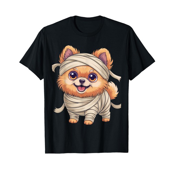 Cute Mummy Dog Costume for Pet Lovers Halloween Fun T-Shirt