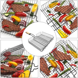 BESPORTBLE 1pc Bbq Grill Shrimp Grill Net Bbq Fish Basket Bbq Fish Grilling Basket Grill Cage for Fish Bbq Fish Holder Bbq Fish Rack Grill Fish Net Bbq Tools Bbq Clip Fishnet Barbecue Board