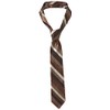 Stacy Adams Men's Microfiber Stripped Tie Set, Brown, One Size