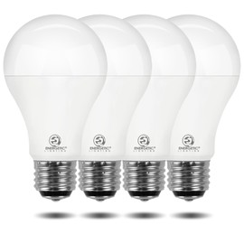 ENERGETIC SMARTER LIGHTING Super Bright 50/100/150W 3-Way A21 LED Light Bulb, 800/1600/2200 Lumens, 3000K Warm White, Non-dimmable, E26 Base, ETL Listed, 4-Pack