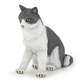 PAPO CATS AND DOGS 54033 Cat Sitting Dogs Figurine, Multicolour