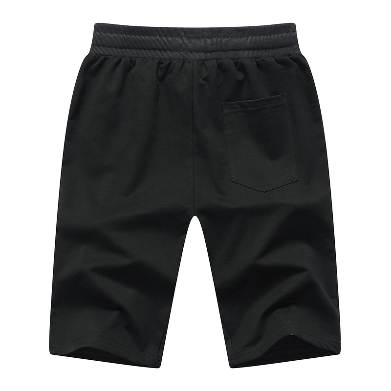 JustSun Pantalones cortos para hombre con cintura elástica y bolsillos
