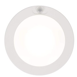 Westinghouse 6111800 6 Inch 7 Watt Energy Star LED Indoor Flush Mount Ceiling Light Fixture with Motion Sensor, 4000K, White Finish, White Frosted Shade