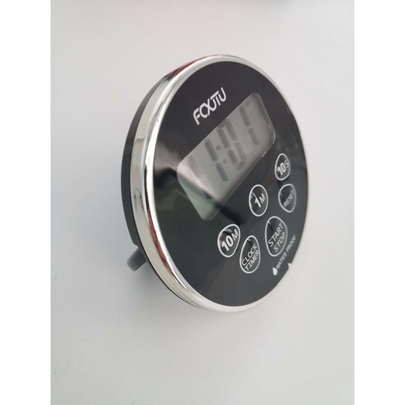 FCXJTU Wasserdichter Badezimmer-Dusch-Timer mit magnetischer Rückseite und faltbarem Ständer, IPX7