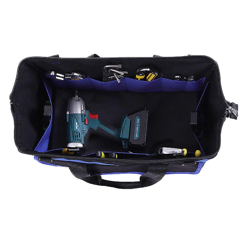 Tool Bag, Heavy Duty Tools Storage Bag with Wide Open