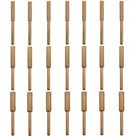 AOKLIT 21 pcs Diamond Chainsaw Sharpener 1/8" Shank,Titanium Plated Burr Stone File in 3 Size Diamond Sharpening Wheels Chainsaw File for Electric Chain Saw. (5/32 inch, 3/16 inch, 7/32 inch)
