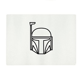 Boba Fett Rectangular Glass Cutting Board - Large - 11" x 15.5"