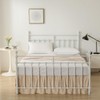 Tufted Dot Bed Skirt Queen Size,Ruffled Bed Skirt with Split