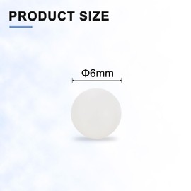 sourcing map 100pcs PP Plastic Bearing Balls 6mm Solid Plastic Balls, Precision Bearing Ball, White