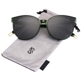 Soyos SJ2057 Round Large Sunglasses for Men and Women UV Protection Fashion Design -