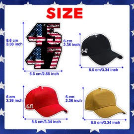 Babymiu American USA President Car Air Freshener Card Pendant（4 Pack Refreshing Ice Scent） 45/47 Hat Ornament Gifts Merch Party Supplies Room Decor Accessories for Hanging Rearview Car Interior