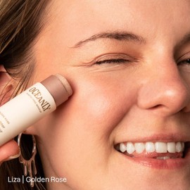 ATTITUDE Oceanly Plastic-Free Lightweight Highlighter Stick, Titanium Dioxide-Free, EWG Verified, Vegan Makeup, Golden Rose, 8.5 grams