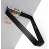 WAKI Triangle Shelf Bracket, Black, 5.9 x 7.9 inches (150