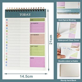 NASHRIO Weekly Planner,To Do List Notebook, 52 Undated Sheets Daily Planner Weekly Goals,Tracker and Goal Planner for Office Home School Work Study Life, 8.3" x 5.8"