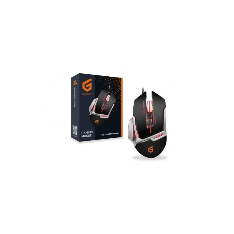 Conceptronic DJEBBEL02B Gaming USB Mouse 4000 DPI IC Sensor 8