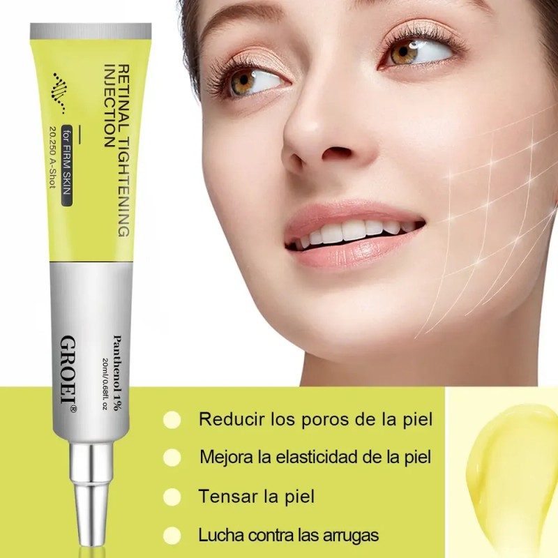 Crema Nocturna Antiarrugas GROEI Retinol Contorno Ojos Rejuvenecedor 20ml Pack