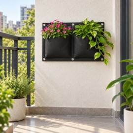 Vertical Wall Hanging Planter for Home Gardening – Space-Saving Fabric Planting Pockets for Flowers and Greenery