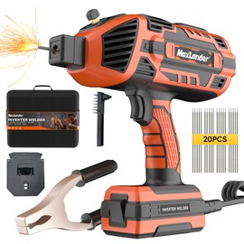 MAXLANDER Welding Machine Portable, 110V 120A Handheld ARC Welder with IGBT Inverter 5 Variable Current Adjustment, 20PCS Rods, Fits for 3/64"-1/8" Wire Rods