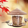 AIMALL Outdoor Hanging Bird Feeder 7.09x6.5in Plastic Feeder for Garden