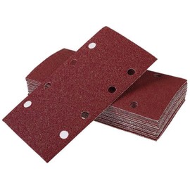 40 Pieces Sanding Sheets Set, 93x185mm Square Hook and Loop Sandpaper 8 Holes, Rectangular Sander Sandpaper Assorted 40/60/80/120/240 Grits, for Sanding and Polishing, Fit Rectangular Sander