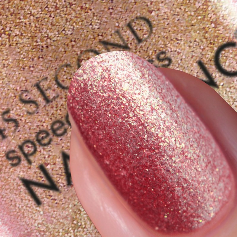 Nails Inc 45 Second Speedy Gloss, Ruby, Pink Shimmer, Metallic,