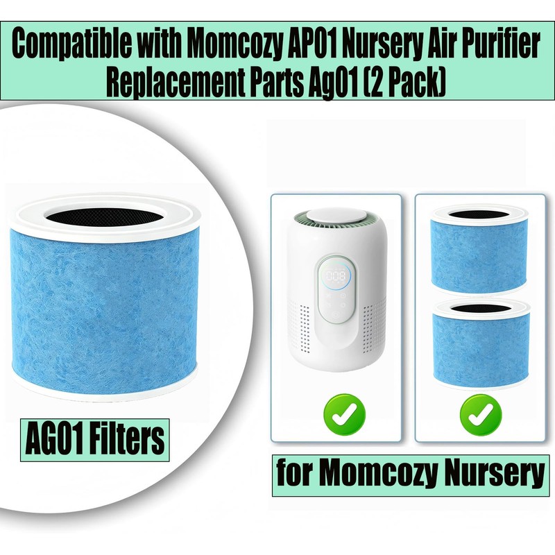 2 Pack Composite Filters Compatible with Momcozy AP01 Nursery Air