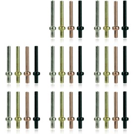 Tradeopia 32 PCs Metal Cribbage Board Game Pegs, Cribbage Board Game Pegs, Contains 8 Black, 8 Silver, 8 Gold and 8 Copper Cribbage Pegs, Metal Crib Pegs (Pack of 2)