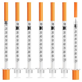 U-100 1ml Syringe 32G 1/4 Inch(6mm) , Syringes for Lab Supplies Dispensing Supplies, Individually Wrapped, Pack of 100