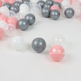 DIVCHI Playballs Soft Pit Balls for Kids, Small Metallic Color Plastic Balls, Crush Proof, Smooth Surface and No Sharp Edges, Toxic Free, Multi Pack Baby Approved Playball Set (100PCS)