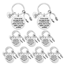 30 PCS Dispatcher Keychain 911 Dispatcher Gifts for Women Men 911 Operator EMS Dispatcher Gift Appreciation Week Gift 911 Dispatcher Jewelry for Dispatcher Christmas Birthday Thanksgiving Gifts