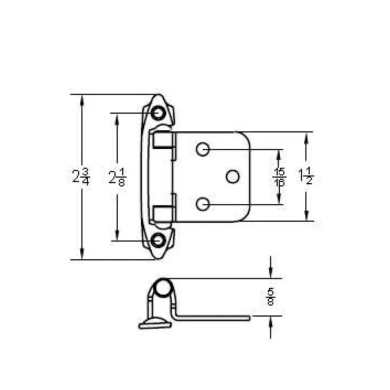 Liberty Hardware Set 2 Liberty Hardware H0103AC-BZR-O Self-Closing Overlay Cabinet