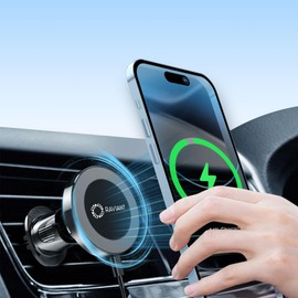 [100% Australian Owned] Raviant Car Phone Holder, for MagSafe Car Mount - Magnetic Vent Phone Holder Wireless Charging