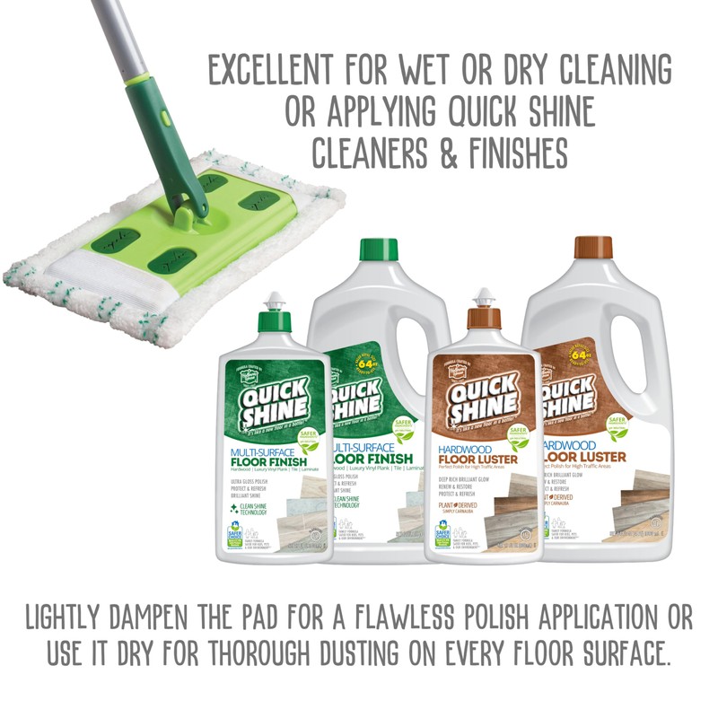 Quick Shine Hardwood Floor Clean + Polish Mop Kit w/