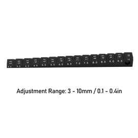 Aluminum Alloy Ride Height Gauge Adjustable 3‑10mm for 1/10 RC Drift Car Chassis, Portable, Measurement (Black)