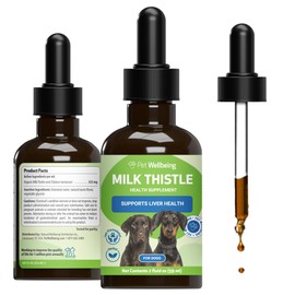 Pet Wellbeing Milk Thistle for Dogs - Organic, Supports Liver Health, Healthy Detoxification, Antioxidants, Liver Cell Support, Silymarins - Veterinarian-Formulated Herbal Supplement 2 oz (59 ml)