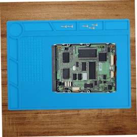 DOITOOL 1set Insulated Soldering Mat for Heat Resistance Multi-functional Workbench Pad for Electronics Repair Lightweight and Portable Surface Part Storage