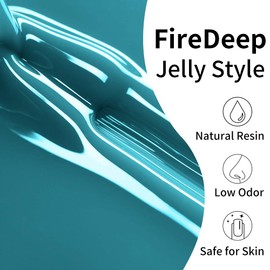 Firedeep Jelly Blue Gel Nail Polish, 16ml Sheer Blue Nail Polish UV/LED Soak Off Gel Polish for Spring Summer Manicure 1Pcs
