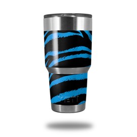 Skin Decal Wrap for Yeti Tumbler Rambler 30 oz Zebra Blue (TUMBLER NOT INCLUDED) by WraptorSkinz