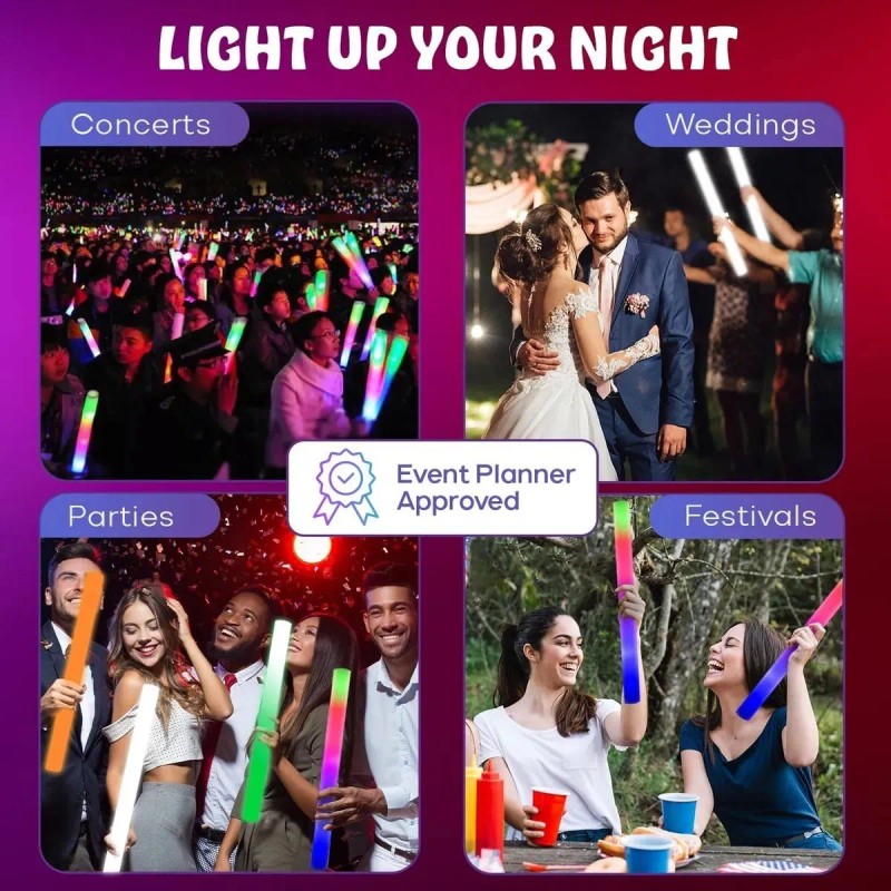 30 Baras Led Luz Led Para Fiestas Barras Espuma Para