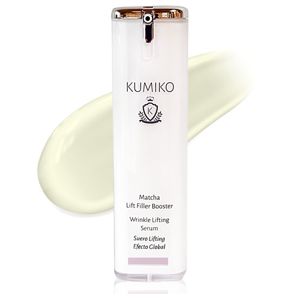 KUMIKO Lift Filler Booster - Serum with Matcha Tea Extract, Hyaluronic Acid - Anti-Aging - Lifting Effect - Skin Elasticity, Firmness - Line Correcting - Cruelty Free & Vegan - Clean Beauty - 4.97 oz