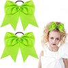 KICOSY 2 Pack Neon Green Jumbo Bows Hair Ties -