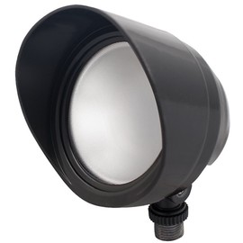 RAB BULLET12YA Bullet Series LED Flood Light Fixture 12 Watt 120 Volt 3000K Arm Mount Bronze, Hardwired