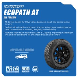 Travelstar Ecopath AT All Terrain 235/75R15 109S SUV Radial Tire + Two-year Road Hazard Warranty Included 235/75/15 (Tire Only)