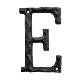 House Letter, 5 Inch High Cast Iron Home Address Letter, Perfect Matching the 5.5 Inch Cast Iron House Numbers (E)