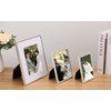 FineLiMoLa 5x7''Silver Double Frames,Rope Design Metal Photo Frame with Black